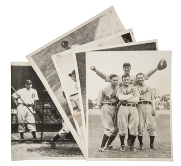 Hank Greenberg Vintage Wire Photo Collection of (5)   
